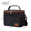 Aosbos Fashion Portable Thermal Lunch Bags for Women Kids Men Food Picnic Cooler Box Large Capacity Insulated Tote Bag Storage