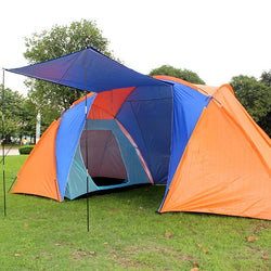 5-8 Person Big Camping Tent Double Layer Waterproof Two Bedrooms Travel Tent for Family Party Travel Fishing 420x220x175CM