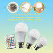 5W 10W 15W LED RGB Light Bulb 220V 110V B22 Magic Changeable Lamp 16 Colors Smart Lampada+IR Control Home Decoration RGB+White