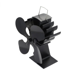 4-Blade Heat Powered Stove Fan for Wood / Log Burner/Fireplace Quiet Environmental Fan Heater Tool Efficient Heat Distribution