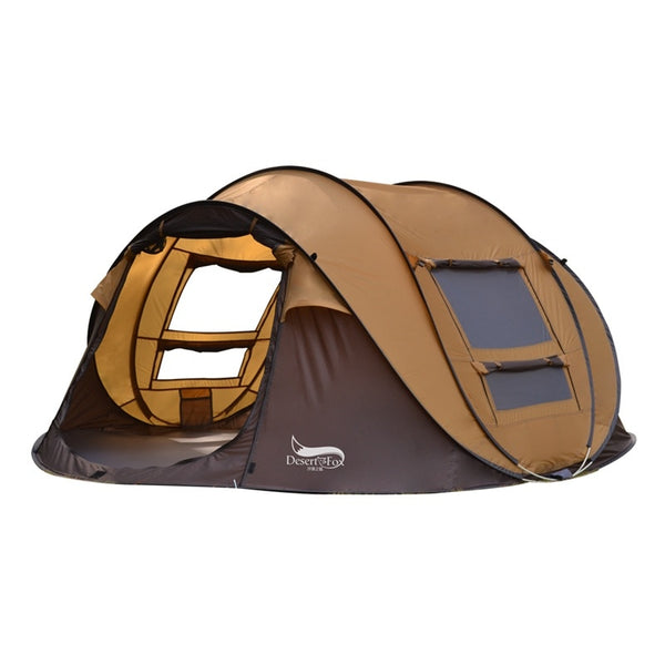 Desert&Fox Automatic Pop-up Tent, 3-4 Person Outdoor Instant Setup Tent 4 Season Waterproof Tent for Hiking, Camping, Travelling