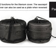 APG Ultralight Titanium Pan Outdoor Camping Titanium Bowl Set Folding Handle Cookware