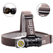 Sofirn SP40 LED Headlamp Cree XPL 1200lm 18650 USB Rechargeable Headlight 18350 Flashlight with Power Indicator Magnet Tail