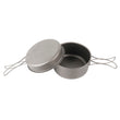 APG Ultralight Titanium Pan Outdoor Camping Titanium Bowl Set Folding Handle Cookware