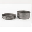 APG Ultralight Titanium Pan Outdoor Camping Titanium Bowl Set Folding Handle Cookware