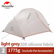 Naturehike Tent Upgraded Star River Camping Tent Ultralight 2 Person 4 Season 20D Silicone Tent With Free Mat NH17T012-T