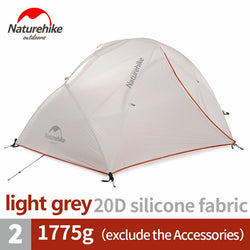 Naturehike Tent Upgraded Star River Camping Tent Ultralight 2 Person 4 Season 20D Silicone Tent With Free Mat NH17T012-T