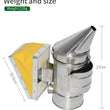 Beekeeping Smoker Stainless Steel Equipment Hive Box Tool Supplies For Beehive Bee Manual Smoke Maker With Hanging Hook Tools