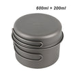 APG Ultralight Titanium Pan Outdoor Camping Titanium Bowl Set Folding Handle Cookware