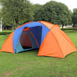 4-6 Person Double Layer Waterproof Camping Tent,Two Bedrooms Big Space Tent For Hiking Familiy Party Traveling Fishing 3 Colors
