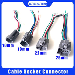 16mm 19mm 22mm 25mm cable socket for LED push button switch Car wires stable lamp light button computer power cable connector
