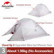 Naturehike tent Upgrade Cloud Up 1 2 3 Persons Camping Tent Outdoor 20D Silicone Ultralight Tent With Free Mat NH17T001-T