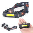 Sensor LED Headlamp Portable mini Powerful XPE+COB USB Rechargeable Headlight Built-in Battery Waterproof Head Torch Head Lamp
