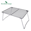 Boundless Voyage Titanium Charcoal BBQ Grill Net with Folding Legs for Camping Beach Picnic Meat Food Barbecue Desk Tabletop