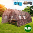 8-10 People Camping Tent Waterproof Portable Travel Tunnel Double Layer Large Family Canopy Sunshade for Big Family 4 Seasons