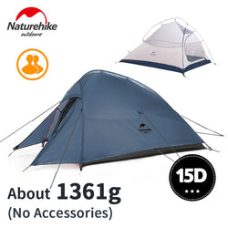 Naturehike Cloud Up Outdoor Camping Tent Ultralight 1 2 3 man 20D Silica Gel Single Double Persons Tent Hiking With Free Mat