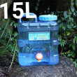7.5 to15L Water Can Bucket Food Grade PC Water Container Driving Water Tank Container with Faucet for Camping Picnic Hiking