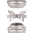 Tiartisan Newest Camping Titanium Spirit Stove and Titanium mug set 350ml/550ml Titanium Cup Cookware set with Alcohol Stove