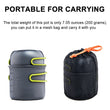 Ultralight Camping Cookware Utensils outdoor tableware set Hiking Picnic Backpacking Camping Tableware Pot Pan 1-2persons