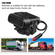 12V/24V 120W 2 In 1 Portable Electric Car Heater Heating Cooling Fan Warmer Wind Defrosting Black ABS Snow Demister Defroster