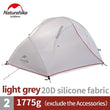 Naturehike Tent Upgraded Star River Camping Tent Ultralight 2 Person 4 Season 20D Silicone Tent With Free Mat NH17T012-T