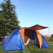 4-6 Person Double Layer Waterproof Camping Tent,Two Bedrooms Big Space Tent For Hiking Familiy Party Traveling Fishing 3 Colors