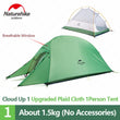 Naturehike Cloud Up Outdoor Camping Tent Ultralight 1 2 3 man 20D Silica Gel Single Double Persons Tent Hiking With Free Mat