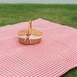Handmade Wicker Basket with Handle, Wicker Camping Picnic Basket with Double Lids, Shopping Storage Hamper Basket with Cloth Lin