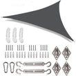 Multi-size Triangle Sun Shade Sail Waterproof Outdoor Garden Patio Party Sunscreen Awing Sun Canopy For Beach Camping Pool