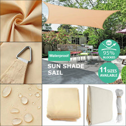 Waterproof SunShade Sail Outdoor Awnings For Garden Sun Shade Sail Beach Tent Camping Canopy Yard Sails Pool Partio Sun-Shelter