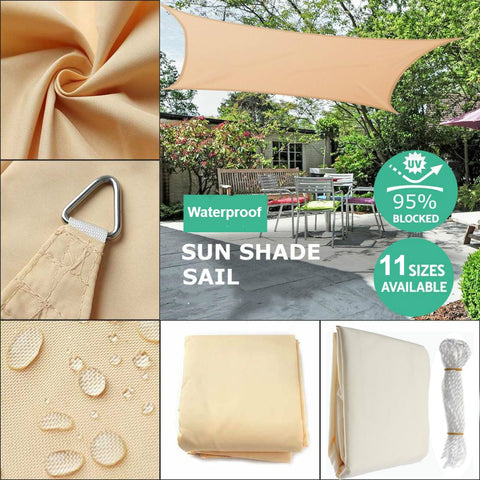 Waterproof SunShade Sail Outdoor Awnings For Garden Sun Shade Sail Beach Tent Camping Canopy Yard Sails Pool Partio Sun-Shelter