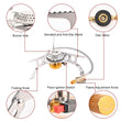 X-eped Camping Gas Stove Portable Folding Outdoor Backpacking Stove Tourist Equipment For Cooking Hiking Picnic 3500W