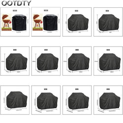 1PC 190T/210D BBQ Cover Anti-Dust Waterproof Weber Heavy Duty Charbroil Grill Cover Rain Protective Barbecue Cover Round
