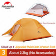 Naturehike Cloud Up Outdoor Camping Tent Ultralight 1 2 3 man 20D Silica Gel Single Double Persons Tent Hiking With Free Mat