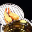 Tempura Temperature Meter Frying Deep Fryer Pot Pans Induction Heating Stainless Steel Grill Pan Lid Kitchen Utensils Cookware