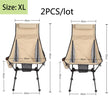 2 PCS Portable Ultralight Outdoor Folding Camping Chair Moon Chairs High Load Travel Beach Hiking Picnic BBQ Seat Fishing Tools