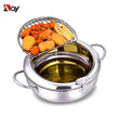 Tempura Temperature Meter Frying Deep Fryer Pot Pans Induction Heating Stainless Steel Grill Pan Lid Kitchen Utensils Cookware