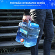 7.5 to15L Water Can Bucket Food Grade PC Water Container Driving Water Tank Container with Faucet for Camping Picnic Hiking