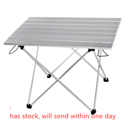 Aluminum Alloy Portable Table Outdoor Furniture Foldable Folding Camping Hiking Desk Traveling Outdoor Picnic Table Furniture