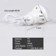 Camping Lantern Powerful LED Flashlight Tent Light USB Lamp LED Bulb Portable Lantern 5V 50cm/19in Powerbank Lamp Desk Bedside