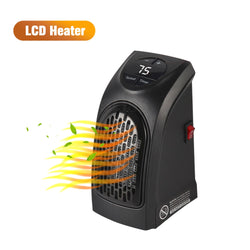 400W Wall Electric Heater Mini Fan Heater Personal Space Heater With Led Display Wall Outlet Electric Heater Indoor Hand Warmer