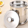 20/24cm Japanese Deep Frying Pot with a Thermometer and a Lid 304 Stainless Steel Kitchen Tempura Fryer Pan