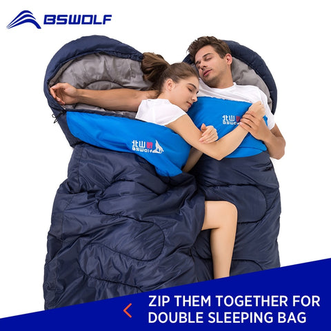 BSWOLF Camping Sleeping Bag Ultralight Waterproof 4 Season Warm Envelope Backpacking Sleeping Bag for Outdoor Traveling Hiking