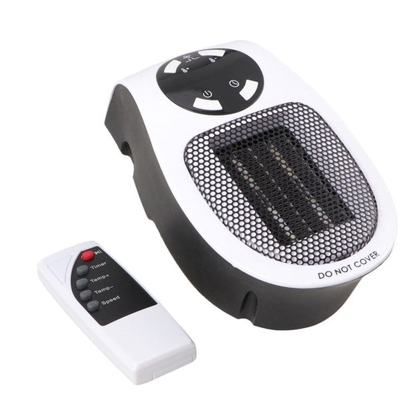 Portable Electric Heater 500W Safe Quiet Ceramic Fan Heater Plug In Air Warmer Wall-mounted Led Heater 220V Stove Radiator Warm