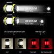 8000 Lumen 100W Long Use,USB Rechargeable LED Torch Camping Lantern Water Resistant Outdoor Search Flashlight for Fish Hunt
