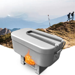 Aluminum Alloy Lunch Box Stainless Picnic Box Ourdoor Dinner Pail Travel Camping food Containe Breafast Storage Dinnerware