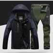 TRVLWEGO Winter Ski Suit Men Windproof Waterproof Snowboard Jacket and Pants Outdoor Super Warm 2 in 1 Thermal Fleece Snow Coat