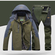 TRVLWEGO Winter Ski Suit Men Windproof Waterproof Snowboard Jacket and Pants Outdoor Super Warm 2 in 1 Thermal Fleece Snow Coat