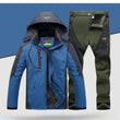 TRVLWEGO Winter Ski Suit Men Windproof Waterproof Snowboard Jacket and Pants Outdoor Super Warm 2 in 1 Thermal Fleece Snow Coat