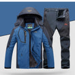 TRVLWEGO Winter Ski Suit Men Windproof Waterproof Snowboard Jacket and Pants Outdoor Super Warm 2 in 1 Thermal Fleece Snow Coat